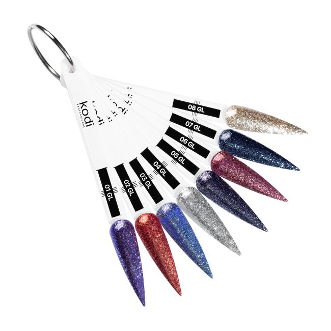 Palette de vernis semi-permanents de la collection Glam Gloss (8 tips)